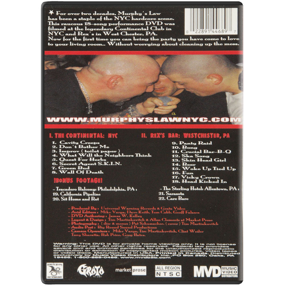 Murphy's Law Up With Us, Down With Them DVD
