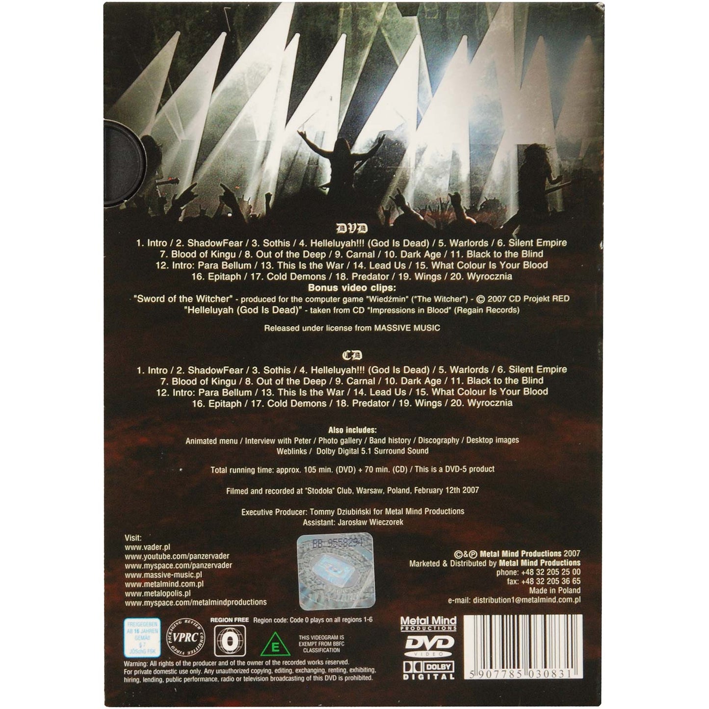Vader And Blood Was Shed In Warsaw DVD