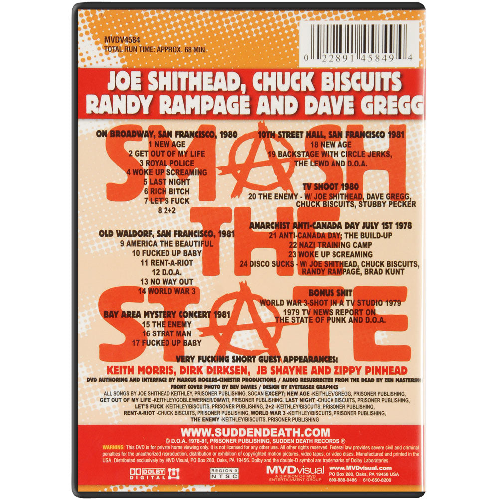 D.O.A. Smash The State DVD