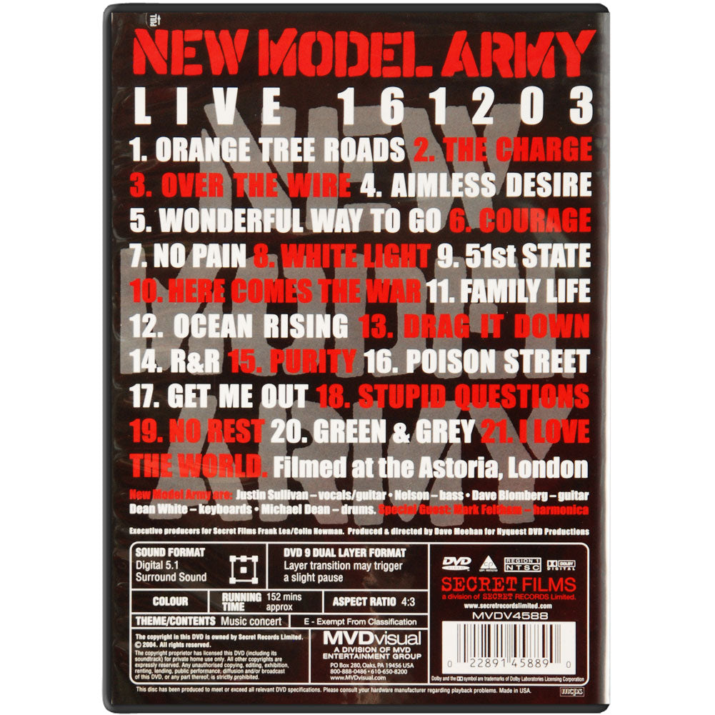 New Model Army Live 161203 DVD