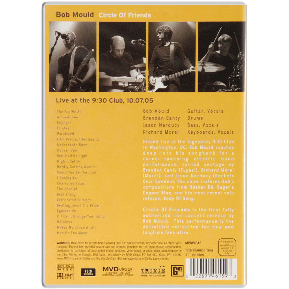 Bob Mould Circle Of Friends: Live At The 9:30 Club DVD