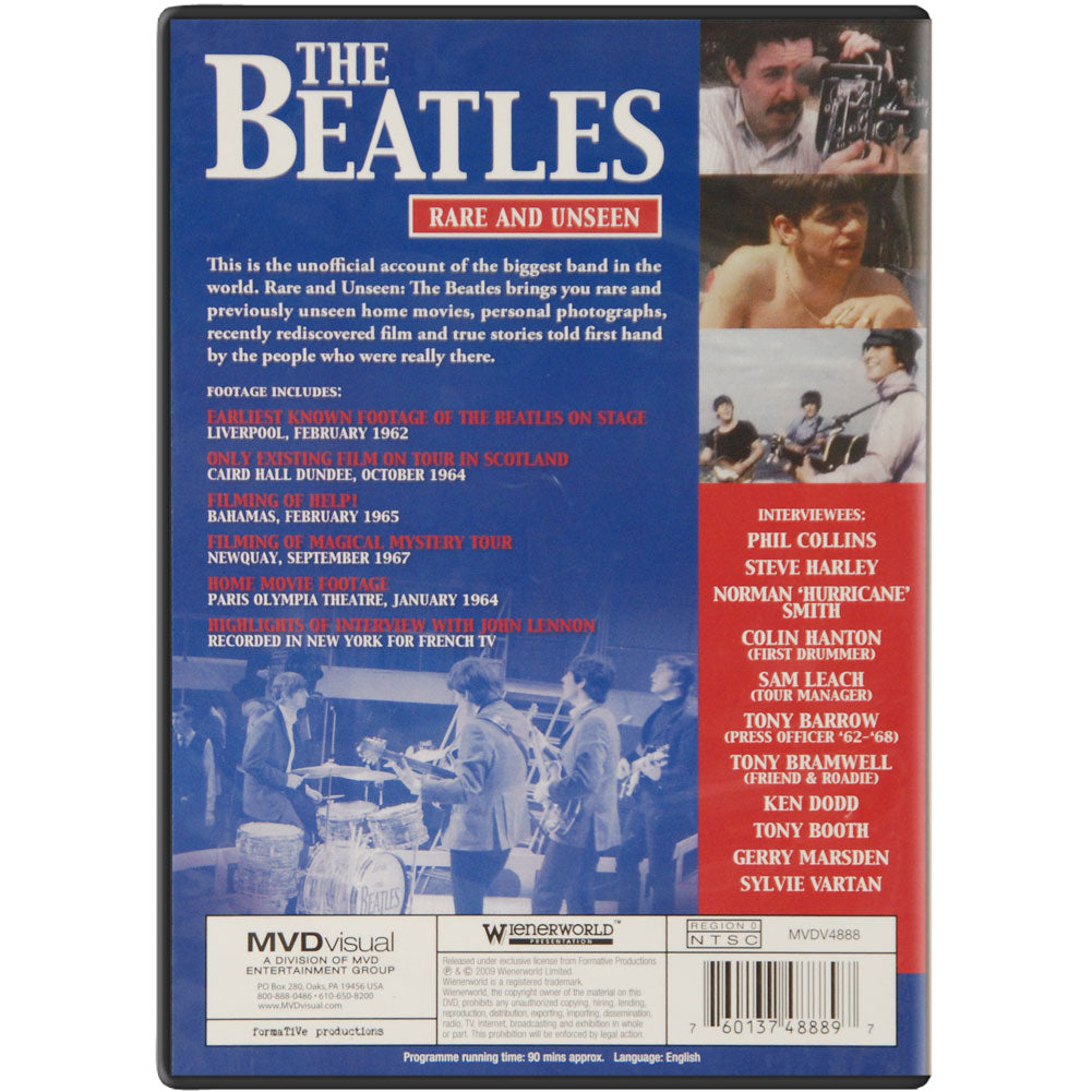 Beatles Rare And Unseen: Unofficial Account Of The Biggest Band In The World DVD Back