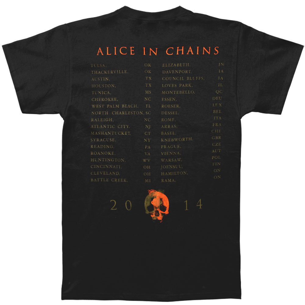 Alice In Chains Fetal 2014 Tour Slim Fit T-shirt Back