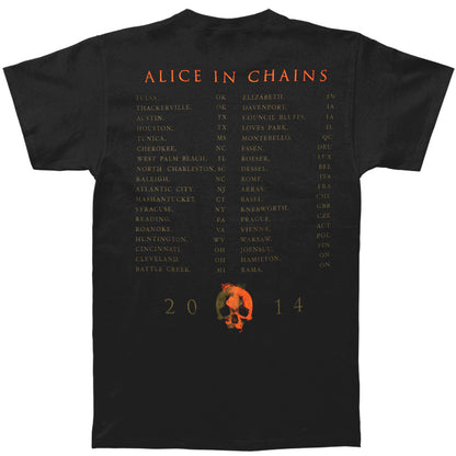 Alice In Chains Fetal 2014 Tour Slim Fit T-shirt Back