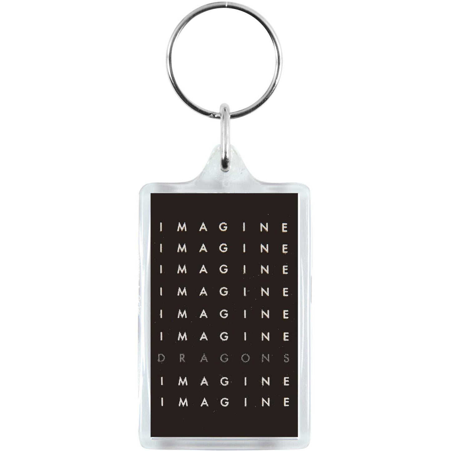 Imagine Dragons Stacked Logo Plastic Key Chain Back