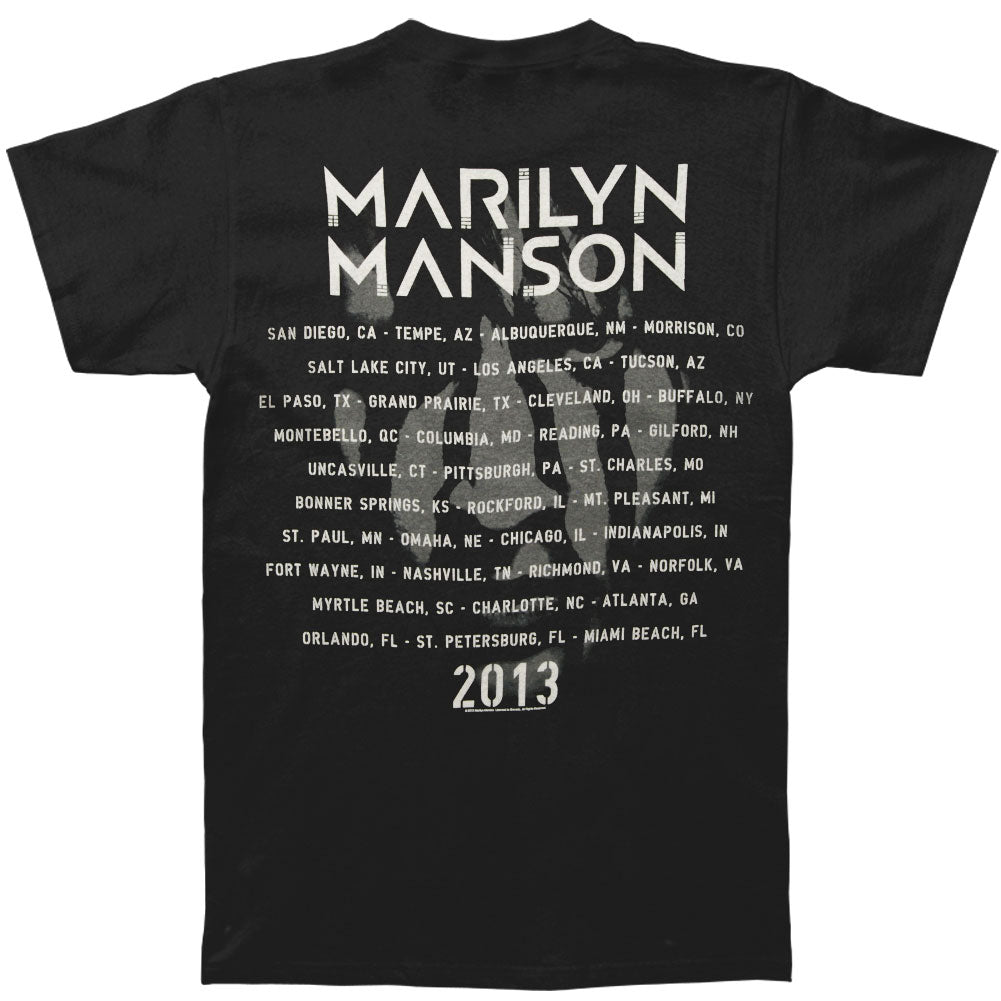 Marilyn Manson Striped Face 2013 Tour T-shirt