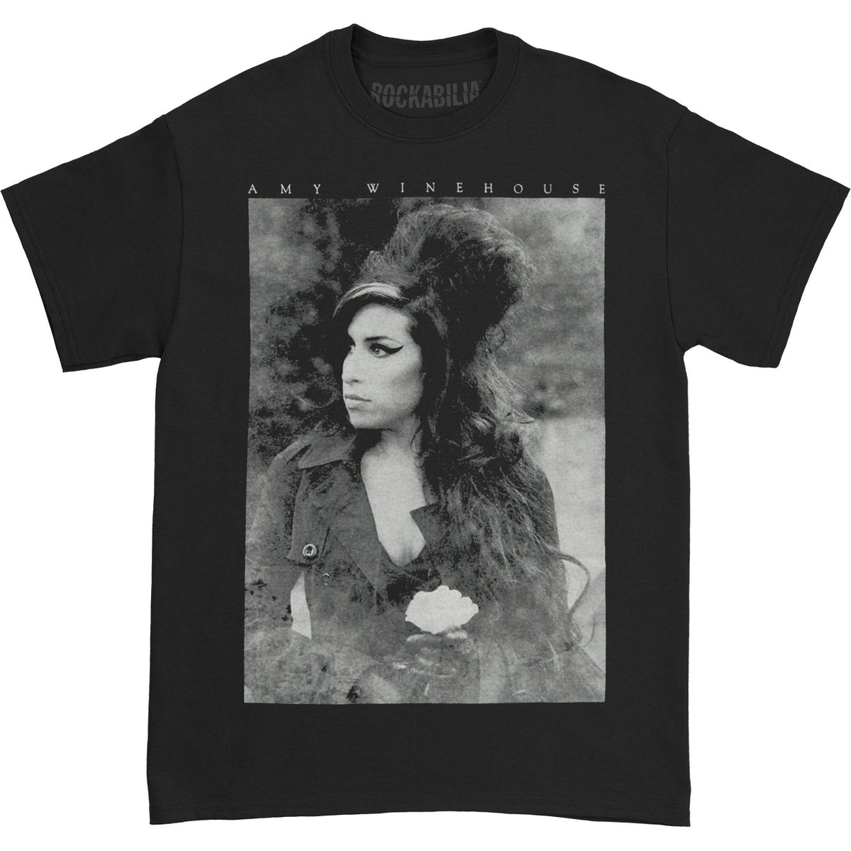 Amy Winehouse Flower Portrait T-shirt Front