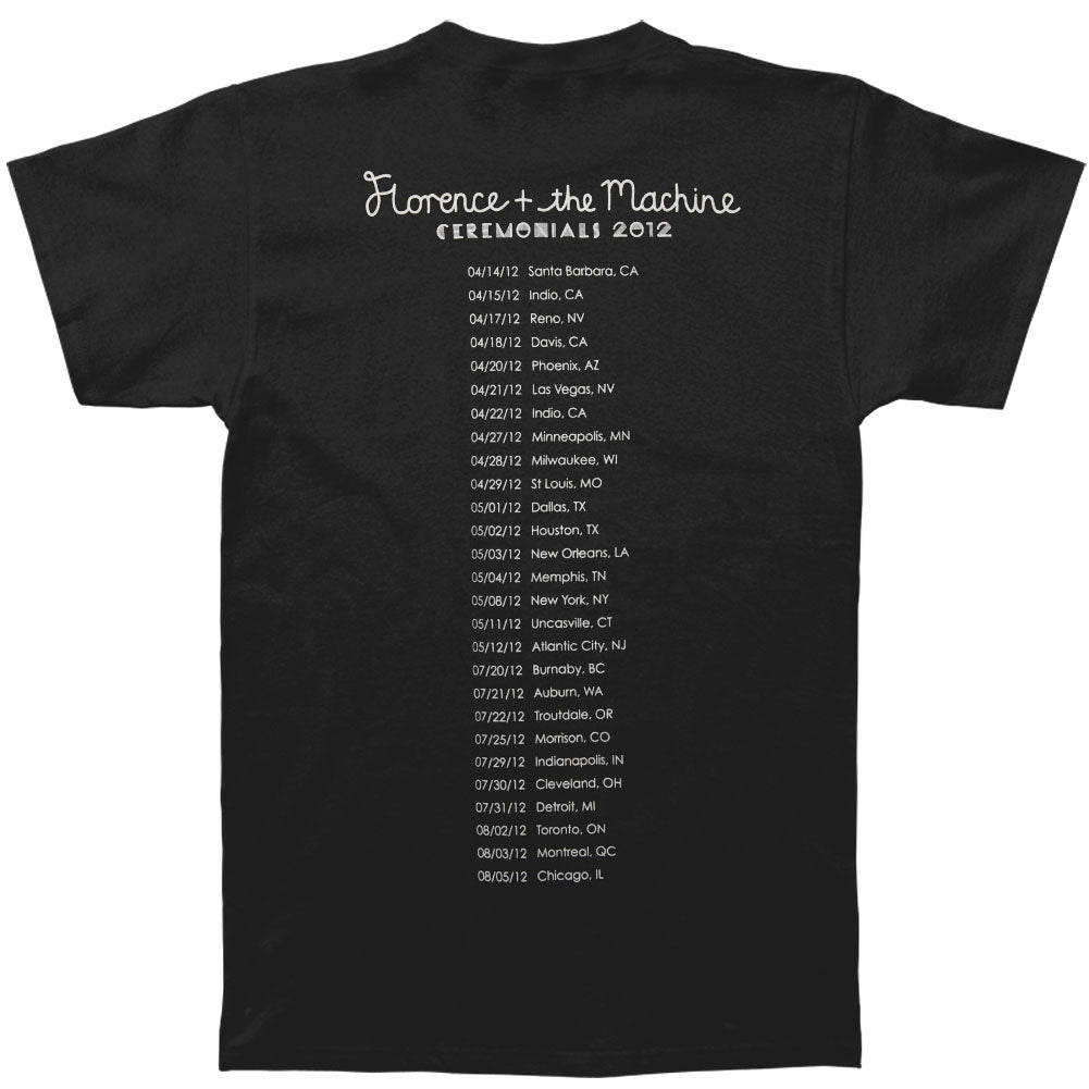 Florence + The Machine Ceremonials 2012 Tour Slim Fit T-shirt Back
