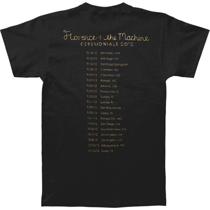 Florence + The Machine Gold Foil 2012 Tour Slim Fit T-shirt Back