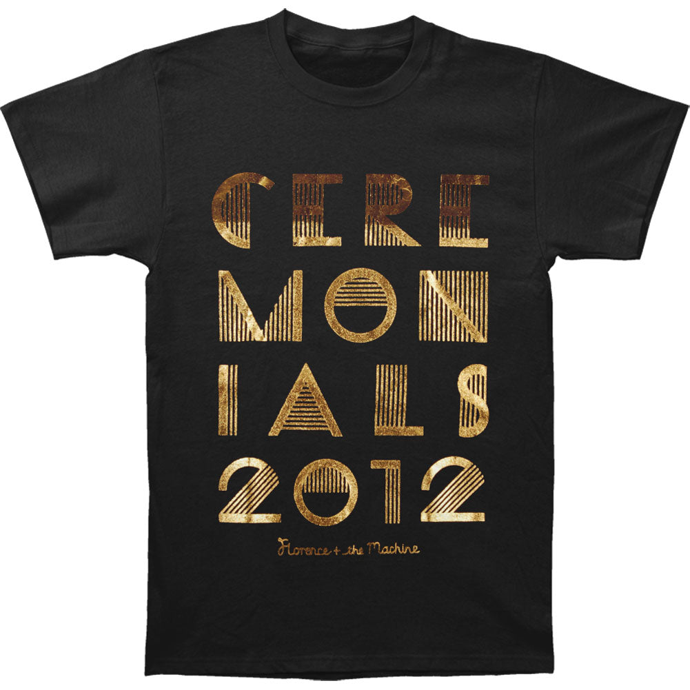 Florence + The Machine Gold Foil 2012 Tour Slim Fit T-shirt Front