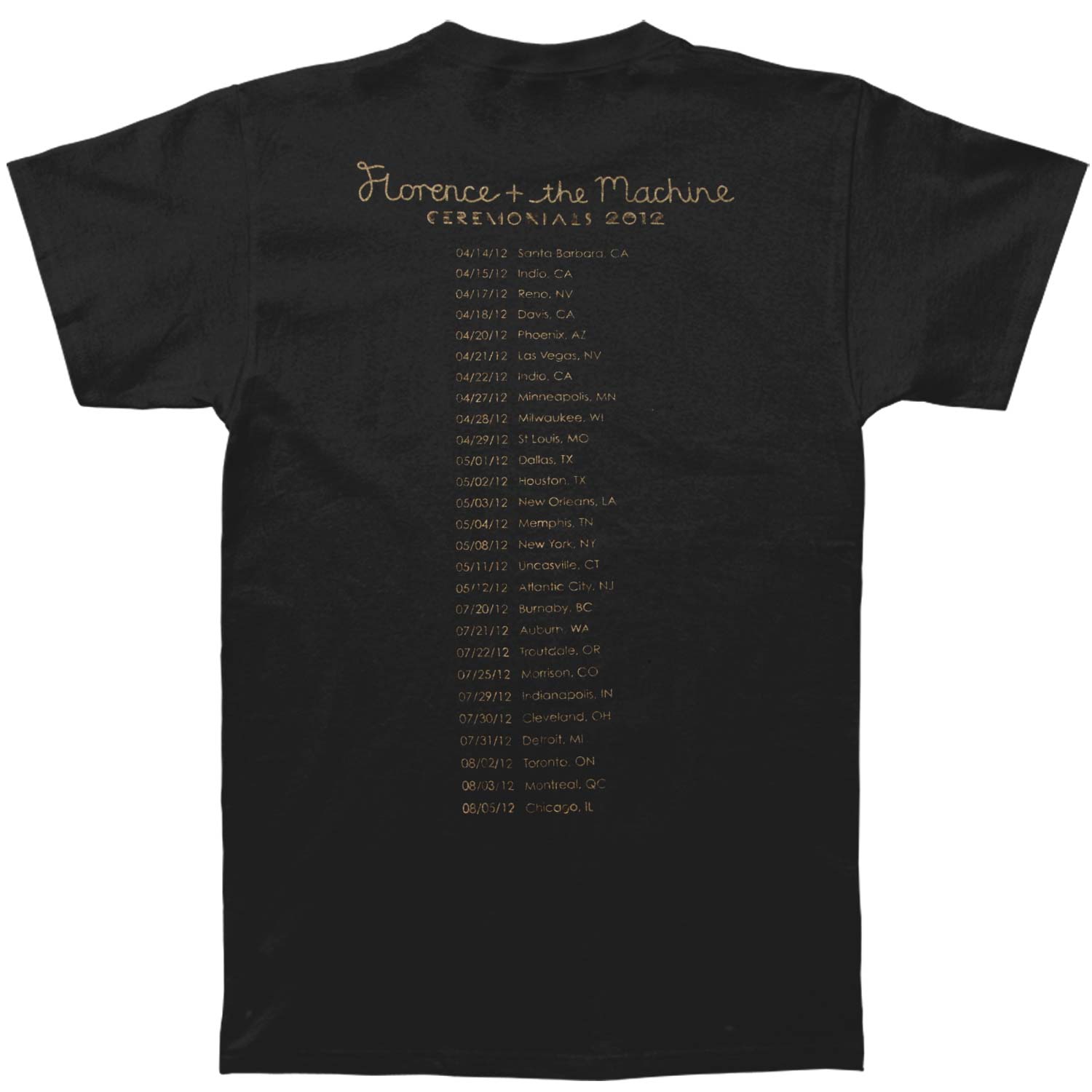 Florence + The Machine Cerimonials 2012 Tour T-shirt