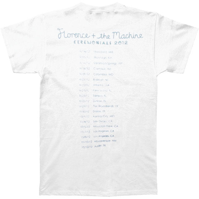 Florence + The Machine Green Text 2012 Tour Slim Fit T-shirt Back