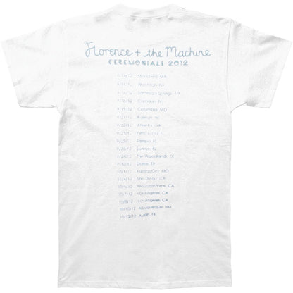 Florence + The Machine Green Text 2012 Tour Slim Fit T-shirt Back