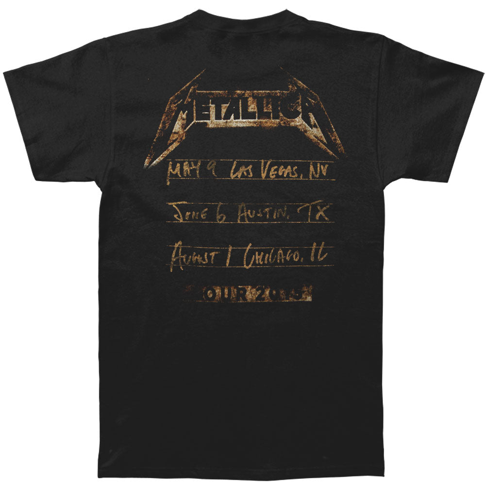 Metallica Leather 2015 Tour Tee T-shirt Back