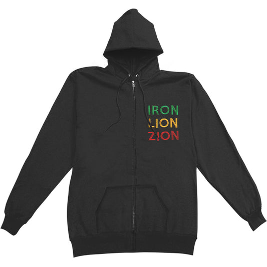 Bob Marley Zippered Hooded Sweatshirt Front