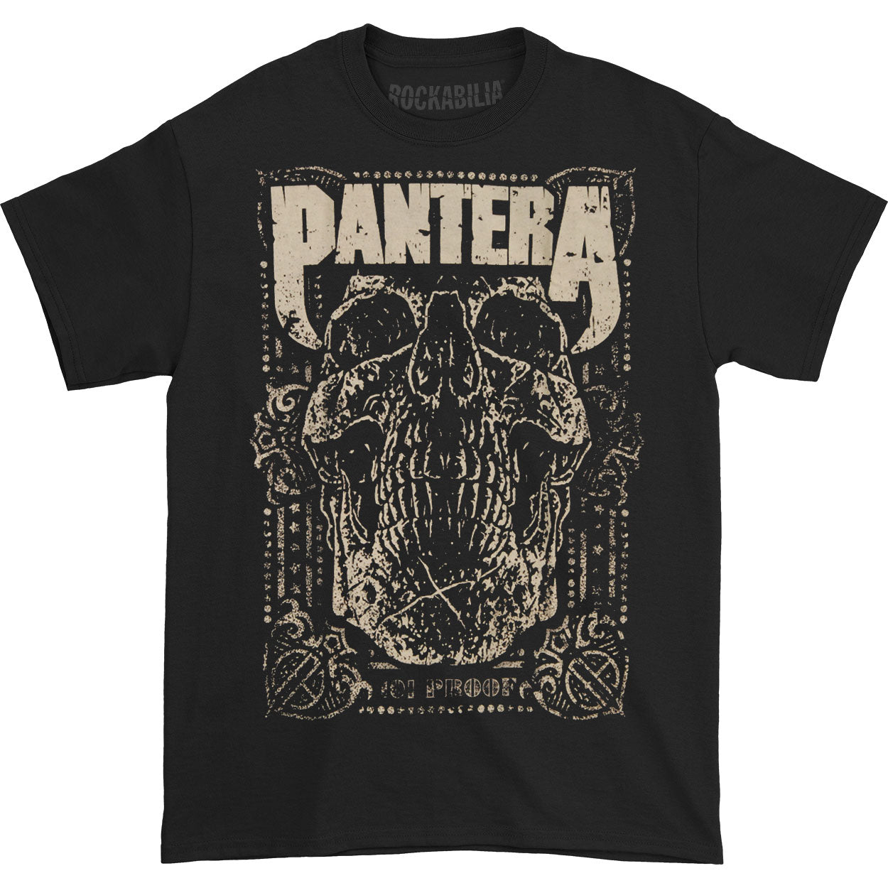 Pantera 101 Proof Skull T-shirt Front
