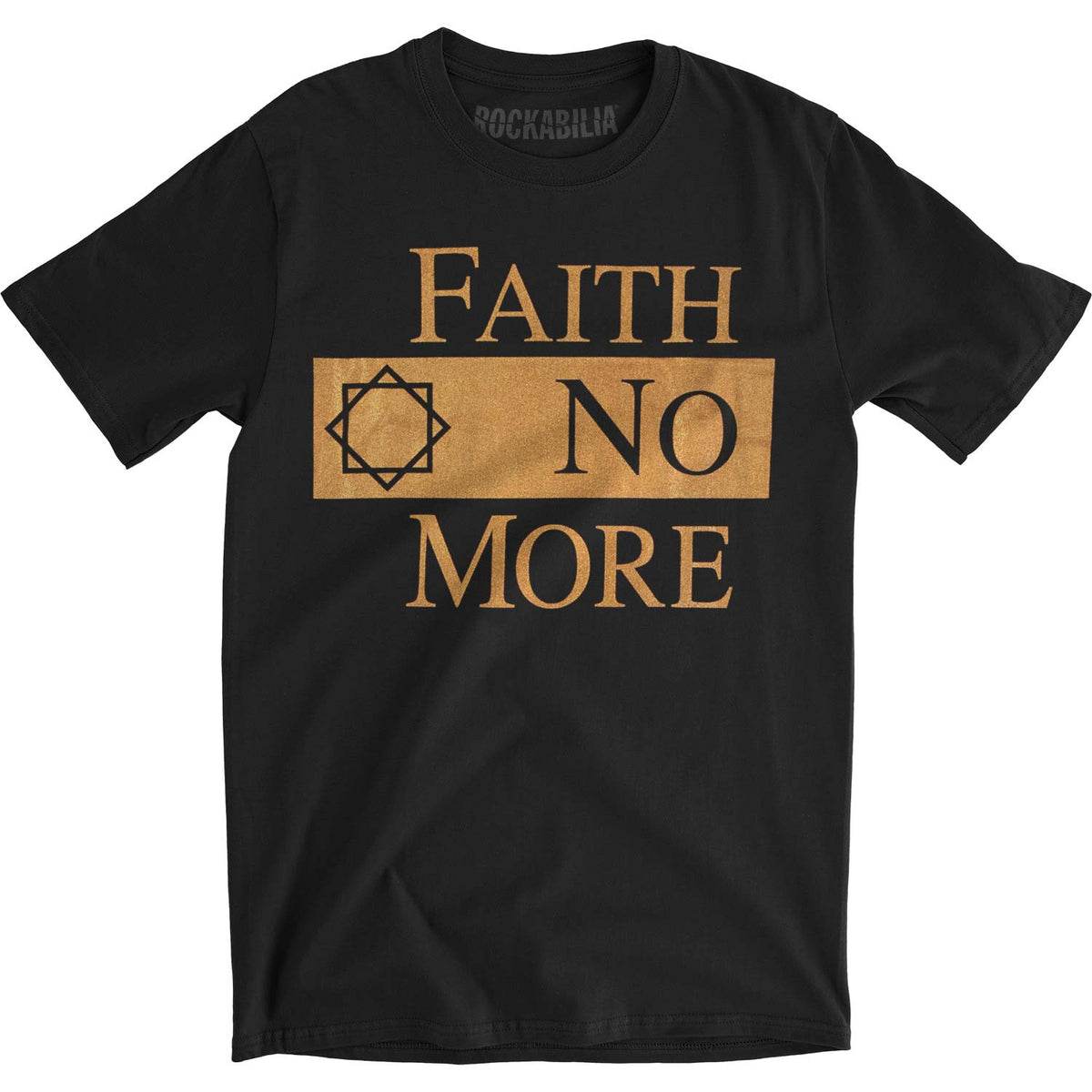 Faith No More Gold Classic Logo Slim Fit T-shirt Front
