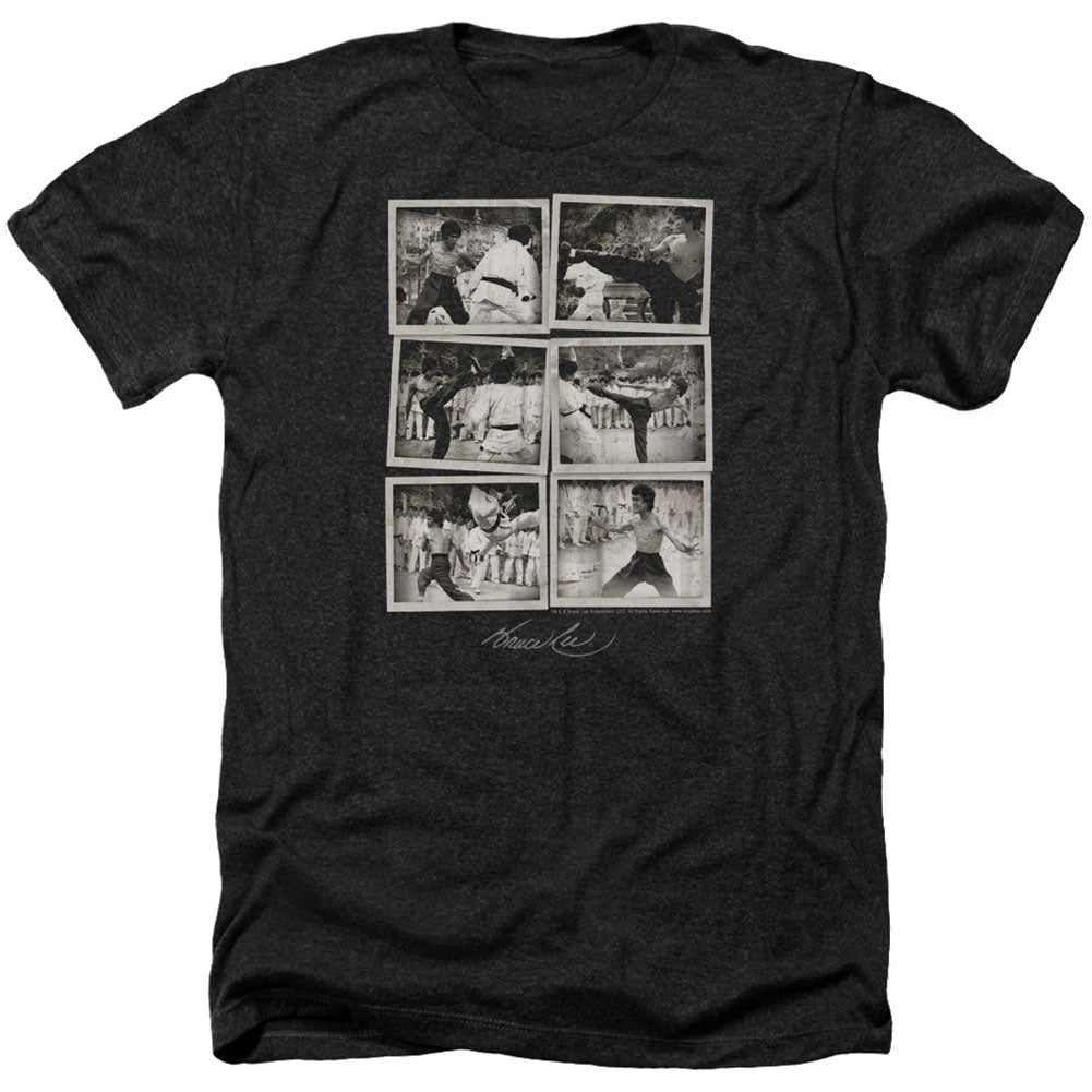 Bruce Lee Snap Shots Adult Heather 40% Poly T-shirt