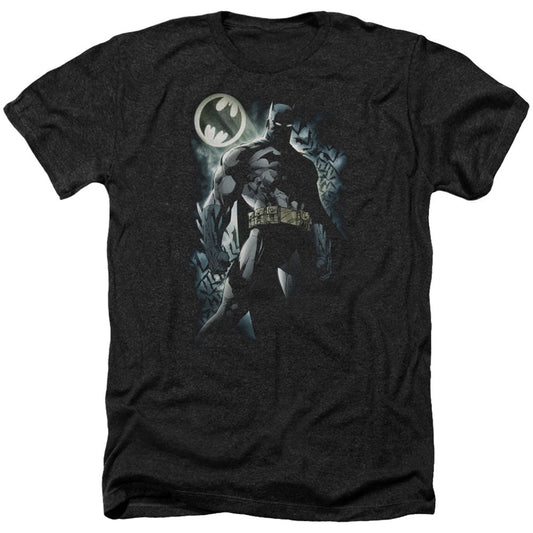 Batman The Knight Adult Heather 40% Poly T-shirt