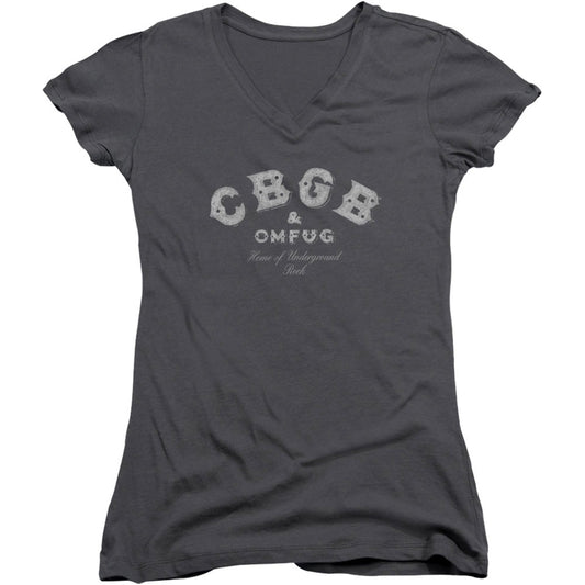 CBGB Tattered Logo Cap Sleeve Junior Top