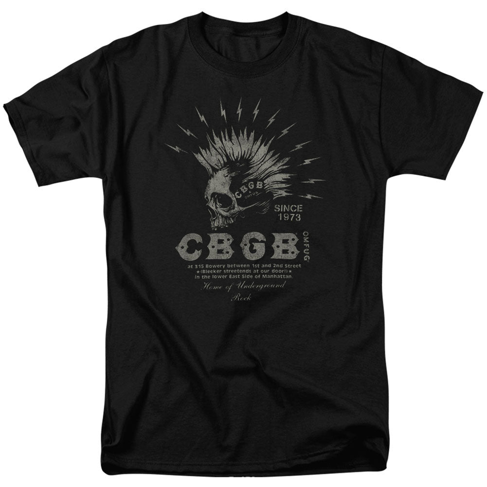 CBGB Electric Skull Adult T-shirt