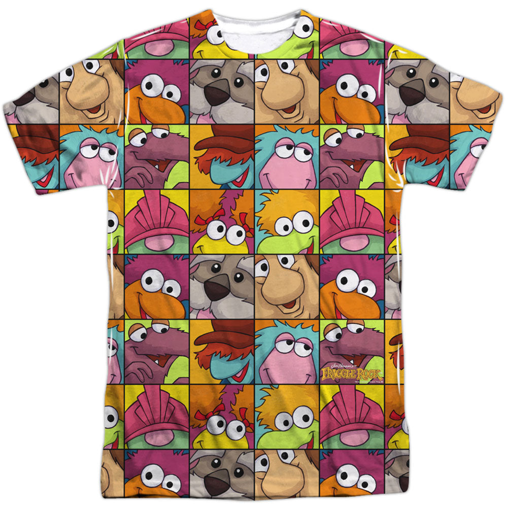 Fraggle Rock Character Squares 100% Poly Sublimation T-shirt
