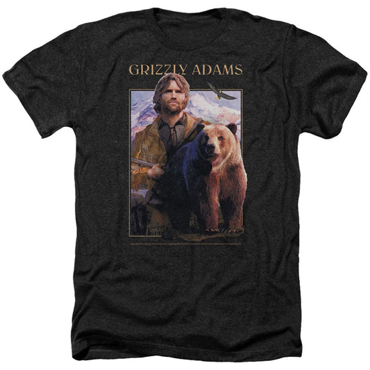 Grizzly Adams Collage Adult Heather 40% Poly T-shirt