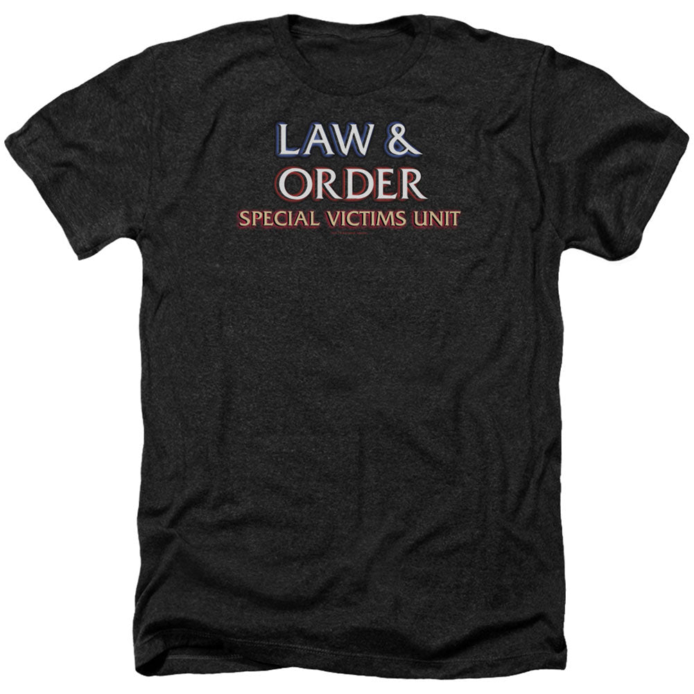 Law & Order Logo Adult Heather 40% Poly T-shirt