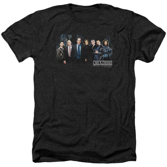 Law & Order Cast Adult Heather 40% Poly T-shirt Front