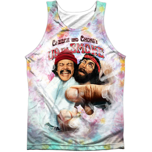 Cheech & Chong Fried Tie Dyed 100% Poly Mens Tank