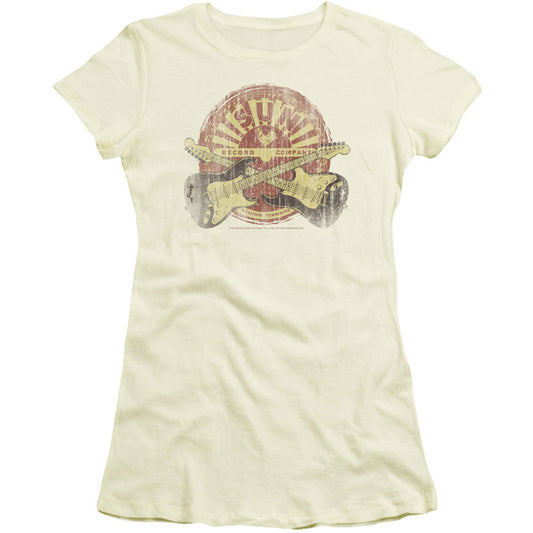 Sun Records Crossed Guitars Cap Sleeve Junior Top