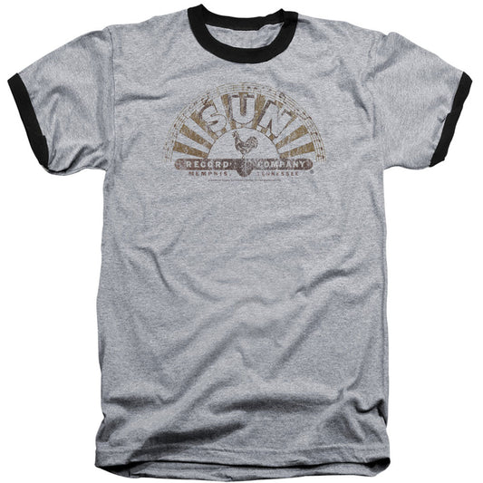 Sun Records Worn Logo Adult Ringer T-shirt