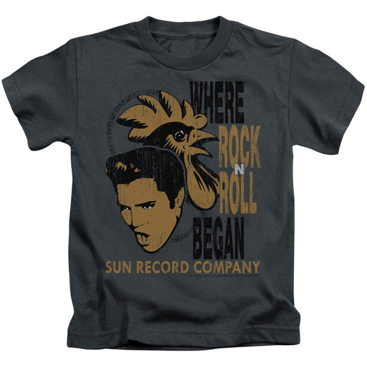 Sun Records Elvis And Rooster Juvenile Childrens T-shirt