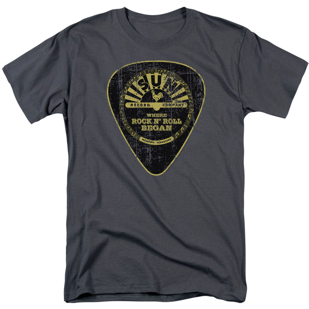 Sun Records Guitar Pick Adult T-shirt