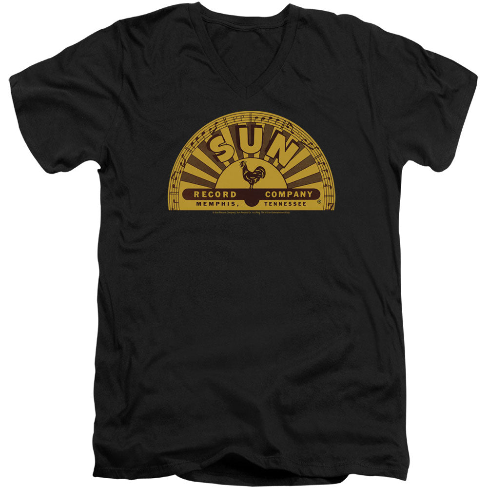 Sun Records Sun Records Traditional Logo Adult V-Neck Slim Fit T-shirt