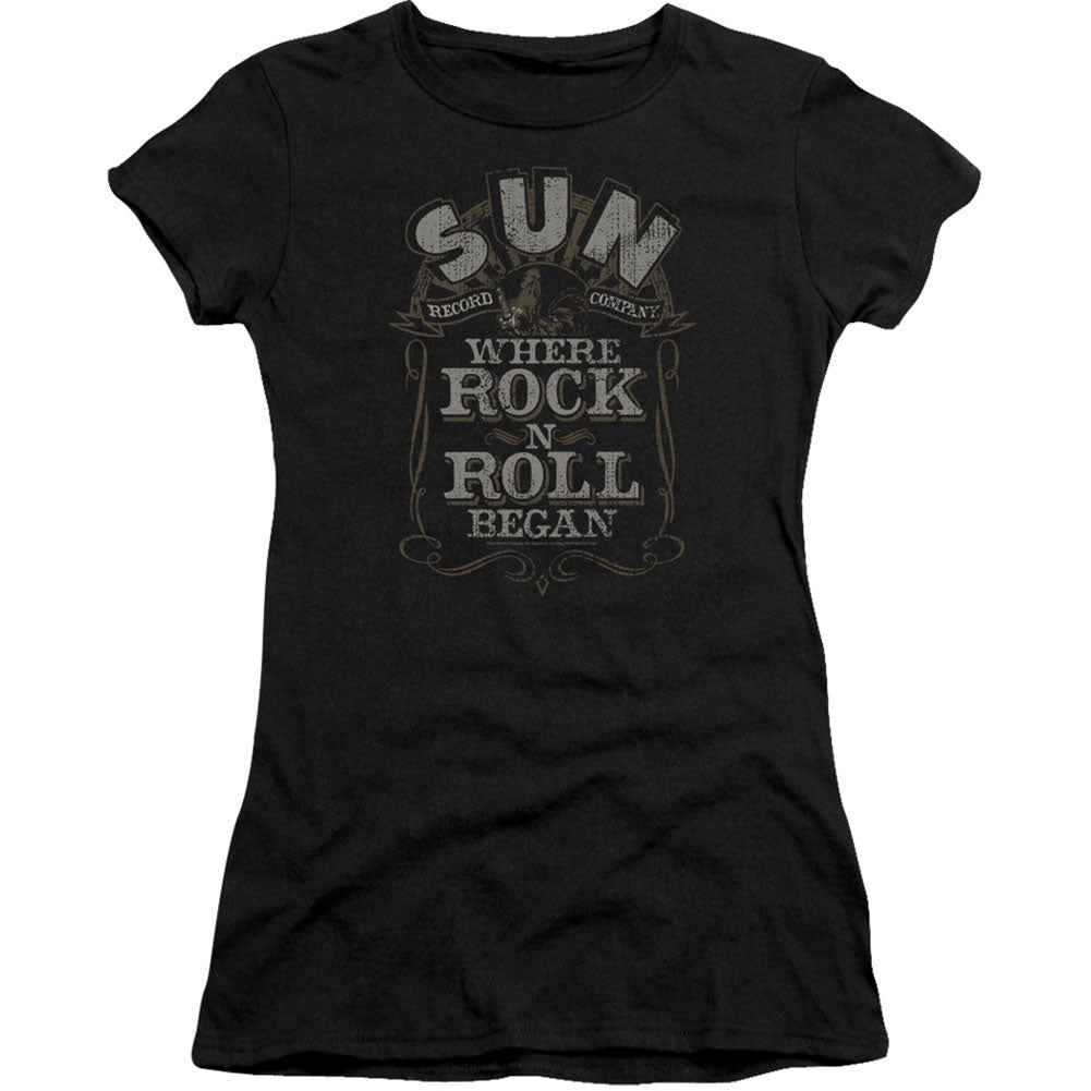 Sun Records Where Rock Began Cap Sleeve Junior Top