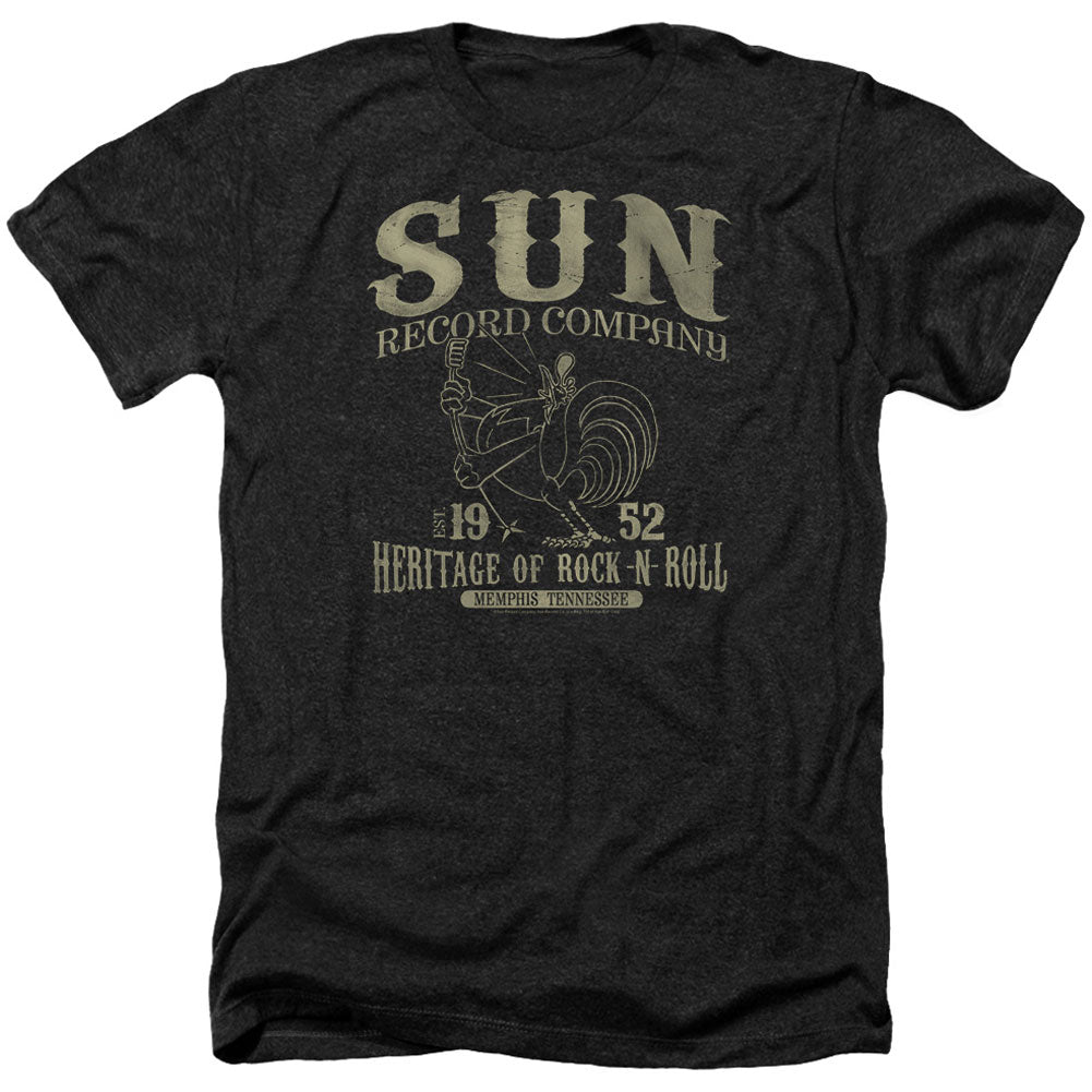 Sun Records Sun Records Rockabilly Bird Adult Heather 40% Poly T-shirt