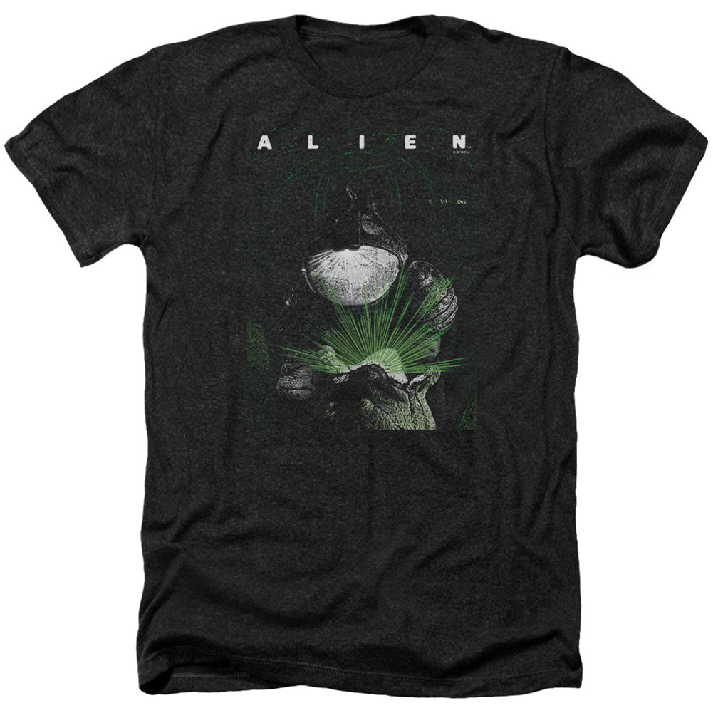 Alien Take A Peak Adult Heather 40% Poly T-shirt