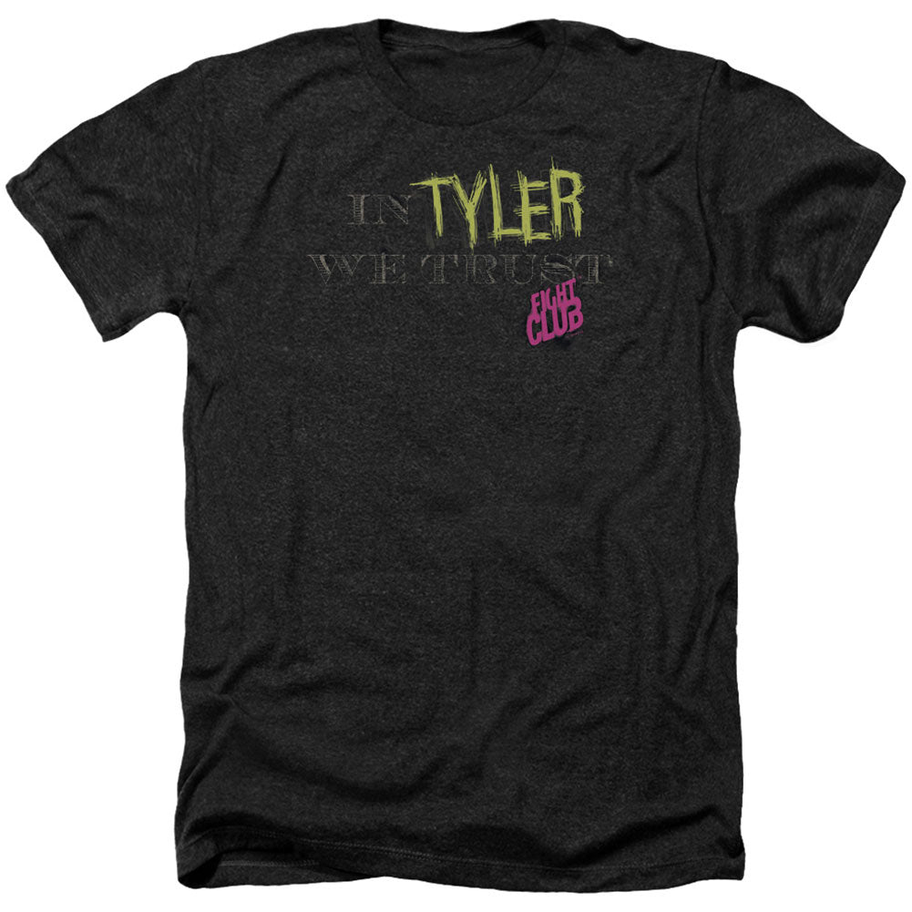 Fight Club In Tyler We Trust Adult Heather 40% Poly T-shirt