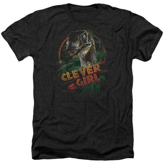 Jurassic Park Clever Girl Adult Heather 40% Poly T-shirt