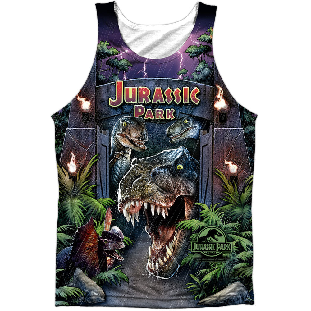 Jurassic Park Welcome To The Park 100% Poly Mens Tank