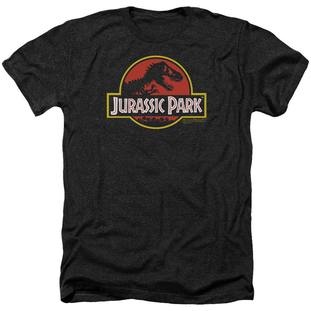 Jurassic Park Classic Logo Adult Heather 40% Poly T-shirt