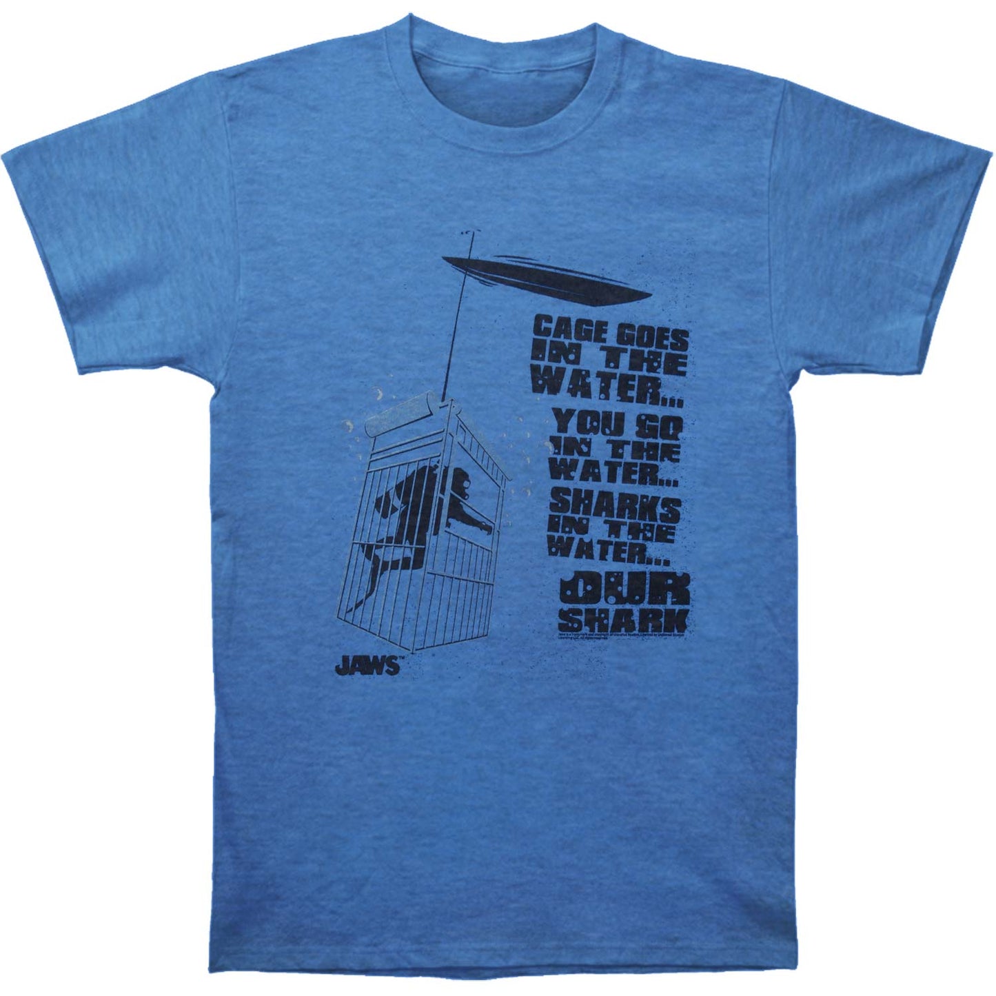 Jaws Cage In The Water Slim Fit T-shirt Front