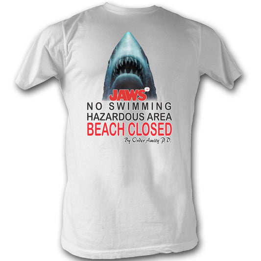 Jaws Beach Closed Slim Fit T-shirt Front
