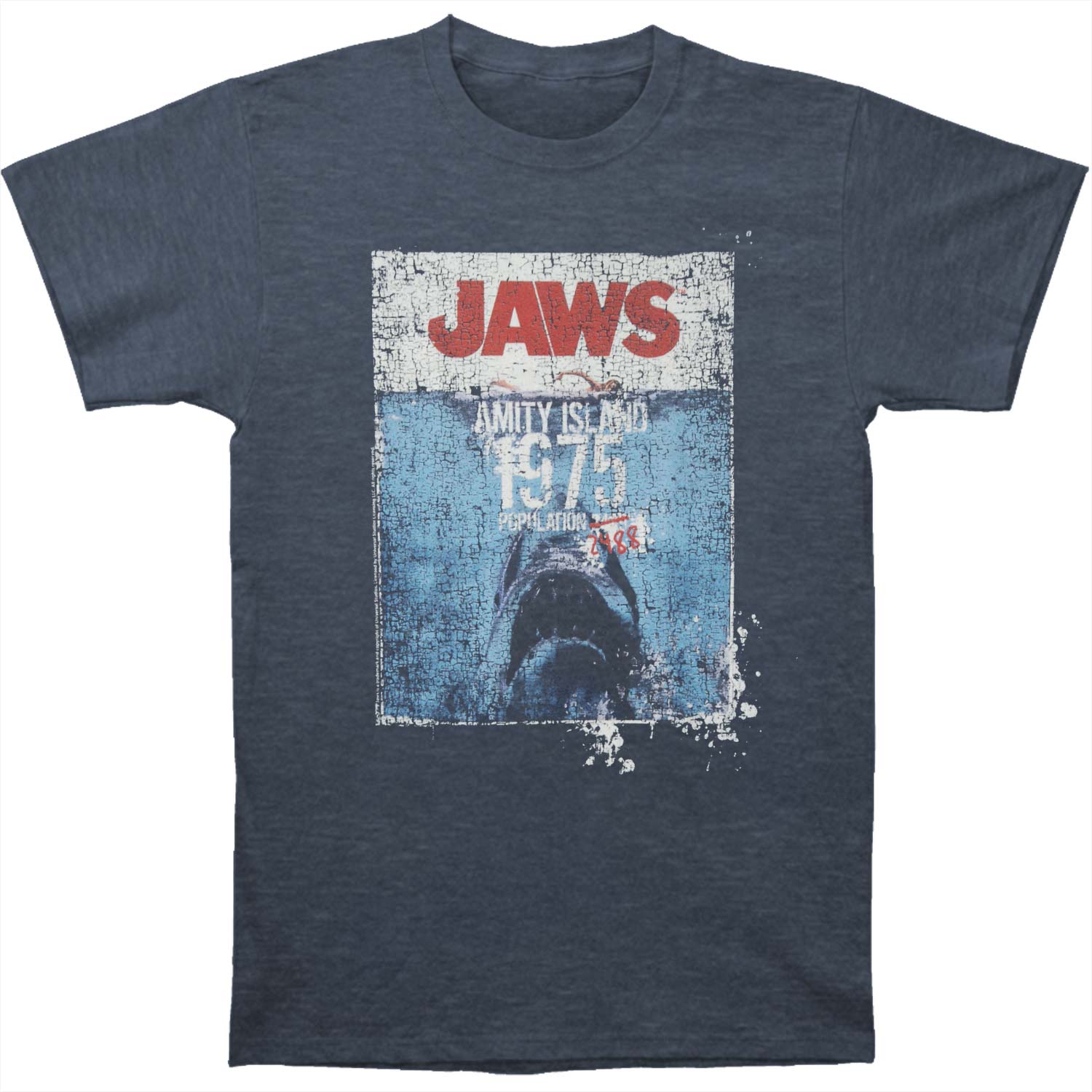 Jaws Population Slim Fit T-shirt Front