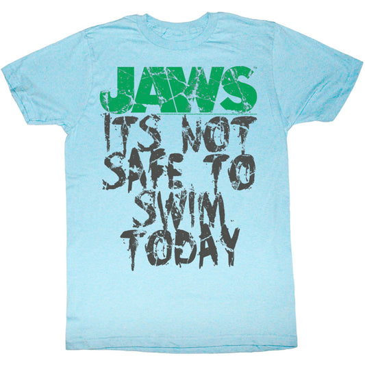 Jaws Not Safe Slim Fit T-shirt Front