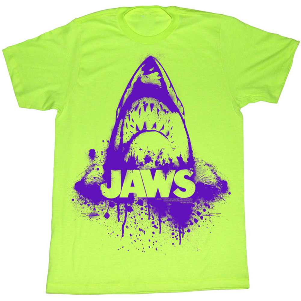 Jaws Purple Slim Fit T-shirt Front
