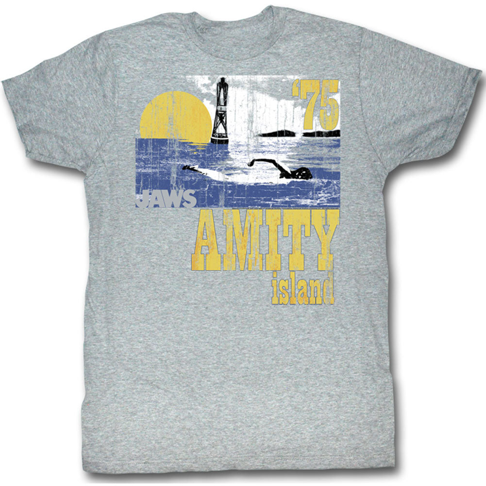 Jaws Goin Swimming Slim Fit T-shirt Front