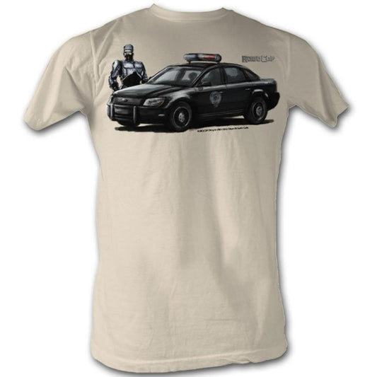 Robocop Robo Car Painting 1 Slim Fit T-shirt Front
