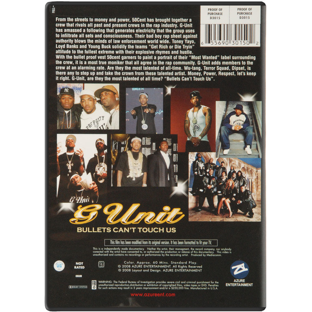 G-Unit Bullets Can't Touch Us Unauthorized DVD